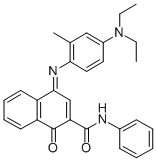 Structure of 2-PHENYLCARBAMOYL-1,4-NAPHTHOQUINONE-4-(4-DIETHYLAMINO-2-METHYLPHENYL)IMINE