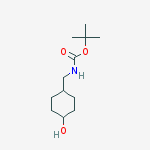 TRANS-(4-HYDROXY-CYCLOHEXYLMETHYL)-CARBAMIC ACID TERT-BUTYL ESTER结构式