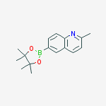 Structure of 2-methyl-6-(4,4,5,5-tetramethyl-1,3,2-dioxaborolan-2-yl)quinoline