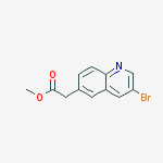 Structure of (3-bromo-quinolin-6-yl)-acetic acid methyl ester