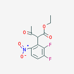 ethyl 2-(2,3-difluoro-6-nitrophenyl)-3-oxobutanoate结构式