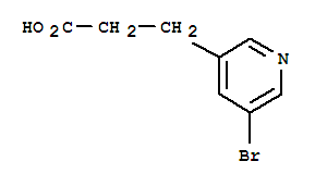 Structure of 3-Pyridinepropanoicacid, 5-bromo-