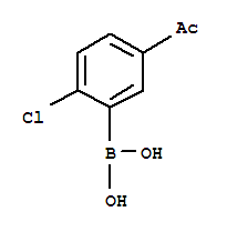 Structure of (5-acetyl-2-chlorophenyl)boronic acid