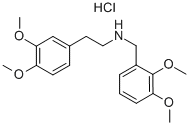 Structure of N-[(2,3-dimethoxyphenyl)methyl]-3,4-dimethoxy-benzeneethanamine hydrochloride