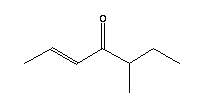 Structure of filbertone,5-methyl-(E)-2-hepten-4-one