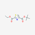 Structure of 2,4-Thiazoledicarboxylic  acid,4-(1,1-dimethylethyl)  2-ethyl  ester