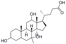 Structure of 3,7,12-trihydroxy-7-methylcholanoic acid