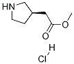 Structure of 3-Pyrrolidineacetic acid, Methyl ester, hydrochloride, (3R)-