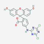 5-DTAF [5-(4,6-DICHLOROTRIAZINYL)AMINOFLUORESCEIN]结构式