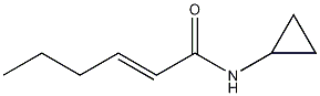 Structure of 2-Hexenamide,N-cyclopropyl-