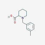 Structure of 1-(3-methylbenzyl)piperidine-2-carboxylic acid