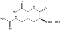 Structure of N-[(1,1-dimethylethoxy)carbonyl]-L-arginyl-glycine hydrochloride
