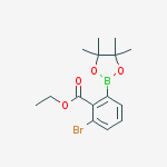 Structure of ETHYL 2-BROMOBENZOATE-6-BORONIC ACID PINACOL ESTER