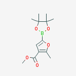 Structure of METHYL 2-METHYL-5-(4,4,5,5-TETRAMETHYL-1,3,2-DIOXABOROLAN-2-YL)FURAN-3-CARBOXYLATE