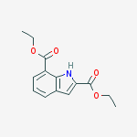 Structure of 7-Ethoxycarbonylindole-2-carboxylic acid ethyl ester