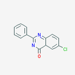 Structure of 4(3H)-Quinazolinone, 6-chloro-2-phenyl-