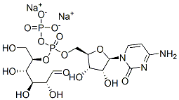 Structure of cytidine 5-diphosphoglucose, disodium salt