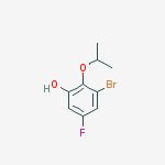 3-Bromo-5-Fluoro-2-Isopropoxyphenol结构式