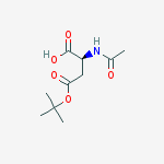 (2S)-2-Acetamido-4-[(2-methyl-2-propanyl)oxy]-4-oxobutanoic acid 结构式