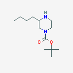 Structure of 3-BUTYL-PIPERAZINE-1-CARBOXYLIC ACID TERT-BUTYL ESTER