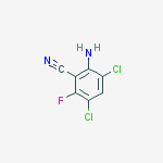 Structure of 2-AMINO-3,5-DICHLORO-6-FLUOROBENZONITRILE 90%