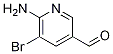 Structure of 6-AMino-5-broMo-pyridine-3-carbaldehyde