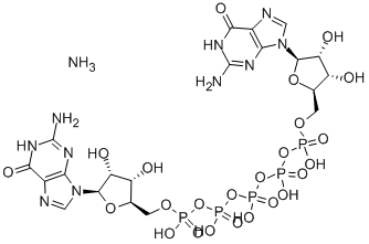P1,P5-DI(GUANOSINE-5)PENTAPHOSPHATE AMMONIUM SALT结构式