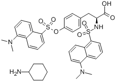 Structure of N,O-DIDANSYL-L-TYROSINE MONOCYCLOHEXYLAMMONIUM SALT