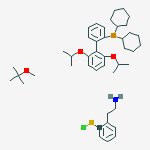 Structure of Chloro(2-dicyclohexylphosphino-2',6'-di-i-propoxy-1,1'-biphenyl)[2-(2-aminoethylphenyl)]palladium(II), methyl-t-butylether adduct, min. 98%