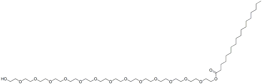 Structure of 41-hydroxy-3,6,9,12,15,18,21,24,27,30,33,36,39-tridecaoxahentetracontyl stearate