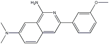 Structure of 1,7-Isoquinolinediamine, 3-(3-methoxyphenyl)-N7,N7-dimethyl-