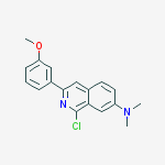 Structure of 7-Isoquinolinamine, 1-chloro-3-(3-methoxyphenyl)-N,N-dimethyl-