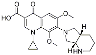 Structure of 7-[(4aS,7aS)-1,2,3,4,4a,5,7,7a-octahydropyrrolo[3,4-b]pyridin-6-yl]-1-cyclopropyl-6,8-dimethoxy-4-oxoquinoline-3-carboxylic acid