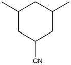 Structure of 3,5-dimethylcyclohexane-1-carbonitrile