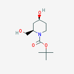 Structure of 1-N-BOC-(2R,4S)-4-HYDROXY-2-(HYDROXYMETHYL) PIPERIDINE