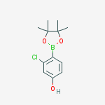3-Chloro-4-(4,4,5,5-tetramethyl-1,3,2-dioxaborolan-2-yl)phenol结构式