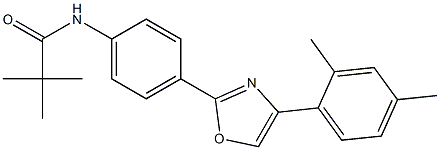 Structure of N-(4-(4-(2,4-diMethylphenyl)oxazol-2-yl)phenyl)pivalaMide