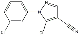 Structure of 5-chloro-1-(3-chlorophenyl)-1H-pyrazole-4-carbonitrile