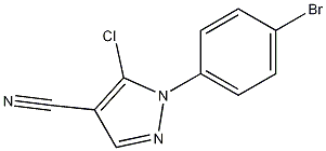 Structure of 1-(4-bromophenyl)-5-chloro-1H-pyrazole-4-carbonitrile