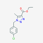 Chemical structure of Ethyl 1-[(4-chlorophenyl)methyl]-5-methyltriazole-4-carboxylate
