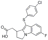 1H-Pyrrolo[1,2-a]indole-1-aceticacid, 9-[(4-chlorophenyl)thio]-6-fluoro-2,3-dihydro-结构式