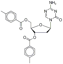 Structure of 1,3,5-Triazin-2(1H)-one,4-amino-1-(2-deoxy-b-D-erythro-pentofuranosyl)-, bis(4-methylbenzoate) (ester)