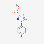 Structure of 1-(4-fluorophenyl)-5-methyl-1,2,4-triazole-3-carboxylic Acid
