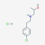 1-((2-(4-chlorophenyl)ethyl)amino)-2-propanol hydrochloride (1:1)结构式