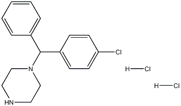 Structure of 1-[(4-chlorophenyl)(phenyl)methyl]piperazine dihydrochloride