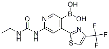 Structure of 6-(3-ethylureido)-4-(4-(trifluoroMethyl)thiazol-2-yl)pyridin-3-ylboronic acid