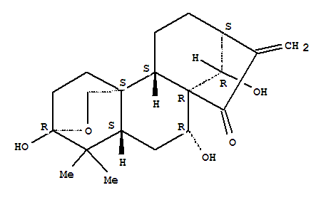 1H,3H-3,11b-Ethano-6a,9-methanocyclohepta[h]-2-benzopyran,kaur-16-en-15-one deriv.结构式