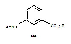 Structure of Benzoic acid,3-(acetylamino)-2-methyl-