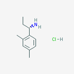 Structure of (1S)-1-(2,4-dimethylphenyl)propan-1-amine,hydrochloride