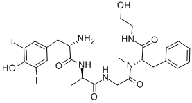 Structure of [3,5-DIL-TYR1,D-ALA2,N-ME-PHE4,GLY5-OL]-ENKEPHALIN